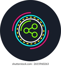 Share Line Multi Colour Circle