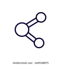 Compartir diseño de iconos de estilo línea, comunicación multimedia de medios sociales marketing digital web y conectar tema Ilustración vectorial