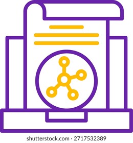 Compartir Line Línea de Vector de dos colores Diseño de icono de Vector de dos colores