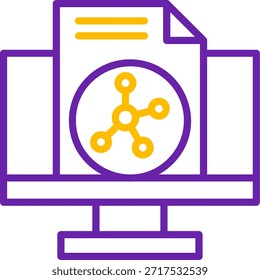 Compartir Line Línea de Vector de dos colores Diseño de icono de Vector de dos colores