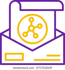 Compartir Line Línea de Vector de dos colores Diseño de icono de Vector de dos colores