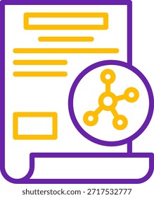 Compartir Line Línea de Vector de dos colores Diseño de icono de Vector de dos colores