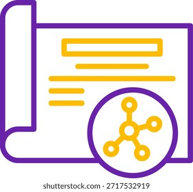 Compartir Line Línea de Vector de dos colores Diseño de icono de Vector de dos colores