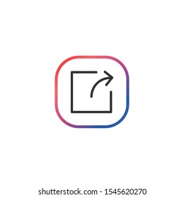 Share  - Line Vector Icon