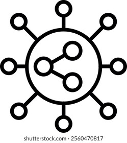 Share Line Vector Icon Design