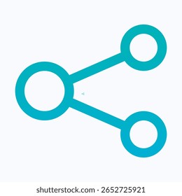 Share Lineal Gradient Icon For User Interface, Isolated Vector Icon.