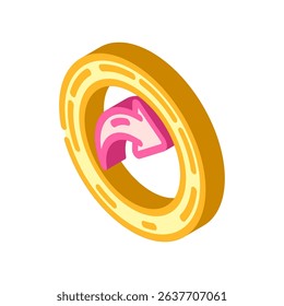 share link button affiliate program isometric icon vector. share link button affiliate program sign. isolated symbol illustration