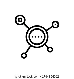 Compartir, vincular, conectar el vector de logotipo de iconos aislado. Juego de iconos de marketing y crecimiento. Stroke editable y Pixel Perfect.