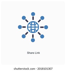 Share Link or Connection Icon Concept