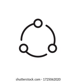 Vínculo compartido, ilustración de símbolo de icono de conexión