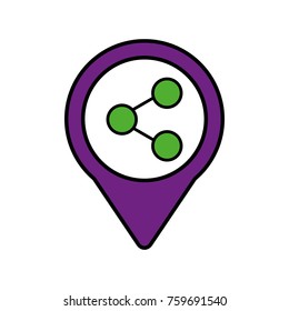 share link social media round pointer web