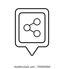 share link social media square pointer web