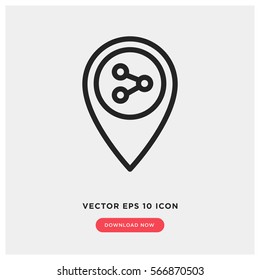 Share locaiton vector icon