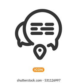 Share Location in Chat Vector Icon