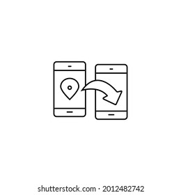 share location icon on white background