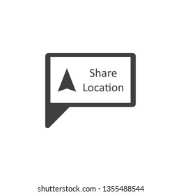 share location icon. One of the collection icons for websites, web design, mobile app