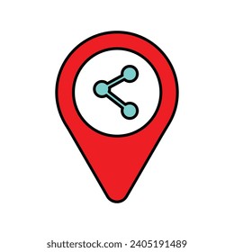 Share location, share, location icon, Perfect use for print media, web, stock images, commercial use or any kind of design project.