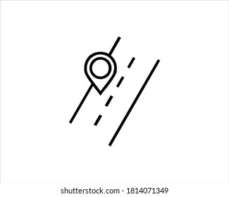 Teilen Sie das Standortsymbol, Vektorgrafik.