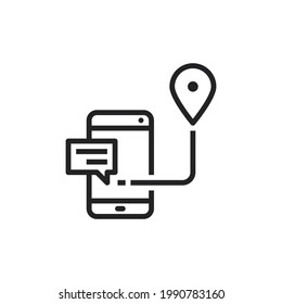 share location icon vector from maps and navigation concept. Thin line illustration of share location. Location Links vector icon.