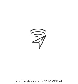 share location line icon