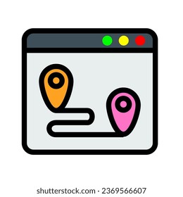 Compartir, ubicación, página, sitio web, sitio web, navegador, mapa, destino Icono