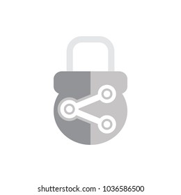 Share Lock Logo Icon Design