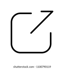 Share, logout or upload. Diagonal arrow out square