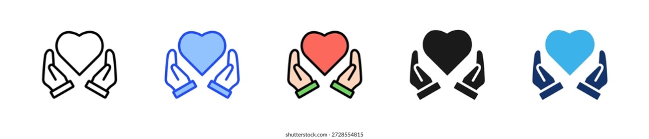 Colección de icono de amor de Compartir con múltiples estilos