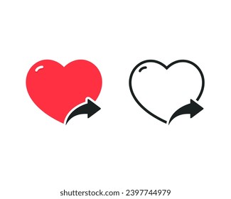 Share love icon. illustration vector