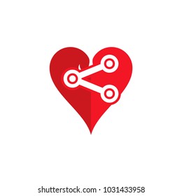 Share Love Logo Icon Design