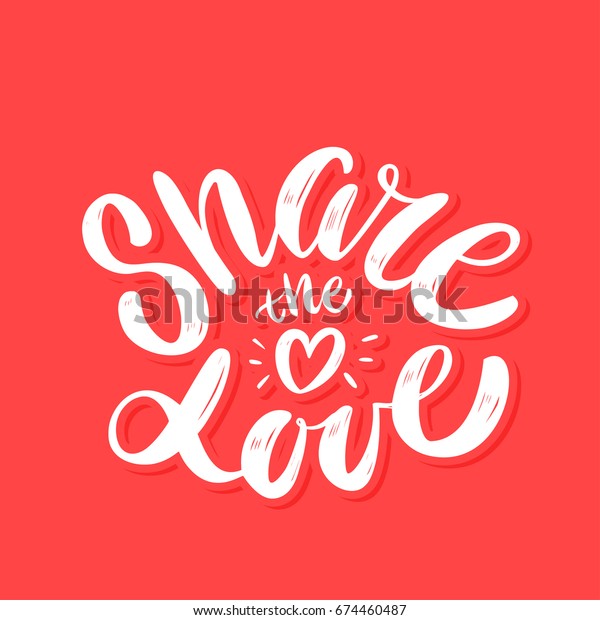 Download Share Love Vector Lettering Stock Vector (Royalty Free ...