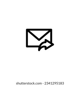 Share mail with outline icon vector                                                                                   