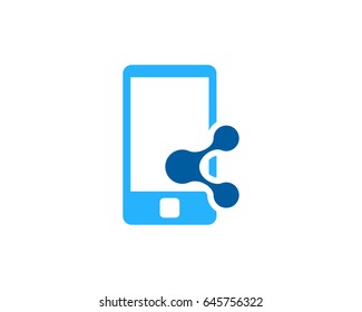 Share Mobile Icon Logo Design Element