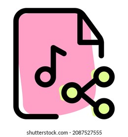 Share the music from the user playlist library