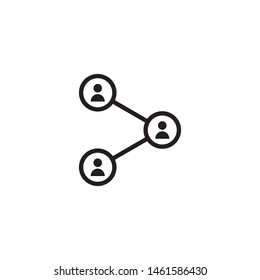 share network connection icon vector illustration