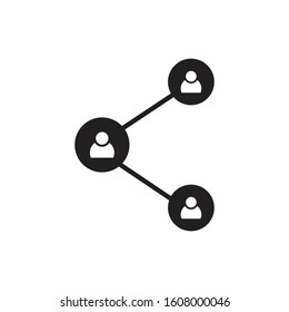 Share network connection icon vector logo illustration