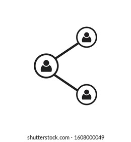 Share network connection icon vector logo illustration