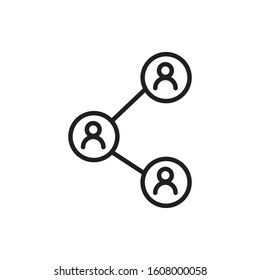 Share network connection icon vector logo illustration