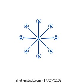 share network connection icon vector illustration logo template