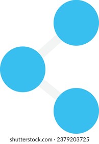 Icono de conexión de red compartida Ilustración plana vectorial