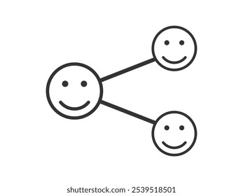 Compartir Vector de símbolo de diseño de red sobre fondo transparente