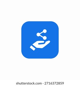 Vector de signo de icono de red compartida