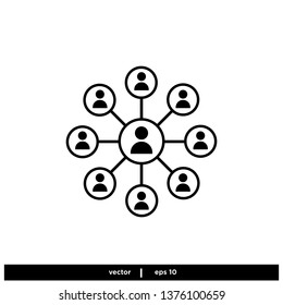 Share network icon -vector