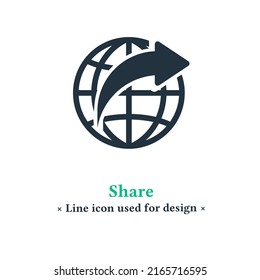 Share News Icon Isolated On A White Background. Share News, Information Symbol For Web And Mobile Apps. Vector Illustration