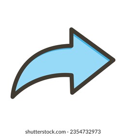 Share Option Vector Thick Line Filled Colors Icon For Personal And Commercial Use.
