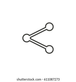  share outline icon vector