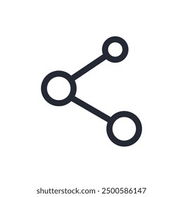 Icono de estilo de contorno de Compartir Ilustración vectorial aislada