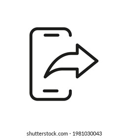 Share Outline Vector  Icon. Illustration Of A Stroke Vector On A White Background. From App And Website.