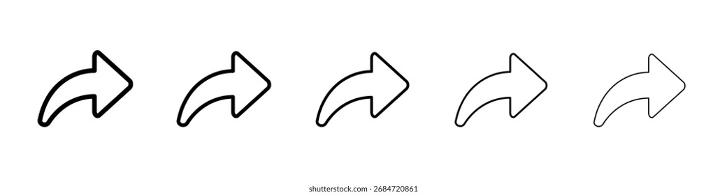 Icono de página de Compartir conjunto de ilustración plana logo
