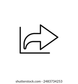 Share page icon outline collection in black